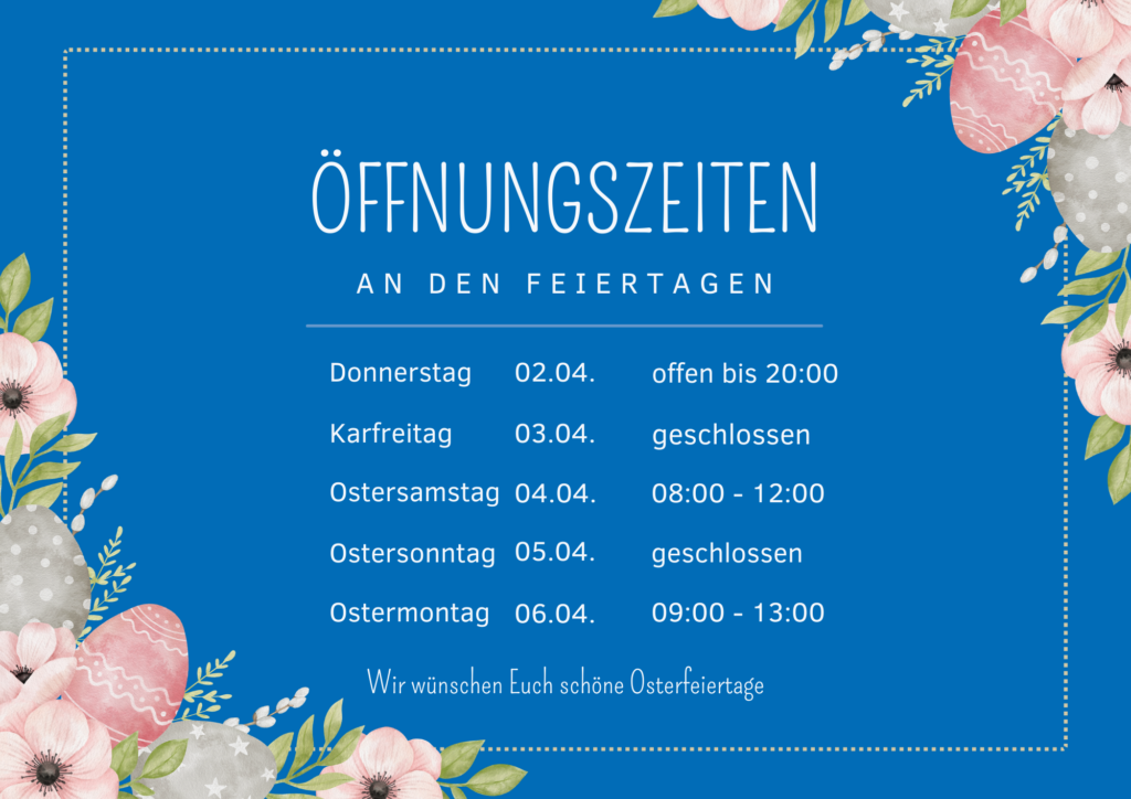 Öffnungszeiten Ostern Physio Plus